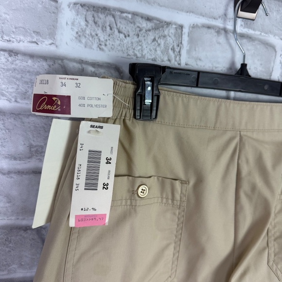 Arnie Palmer The Putter Pants Classic Beige Stretch Waist Lightweight 34 x 32 - Picture 4 of 8